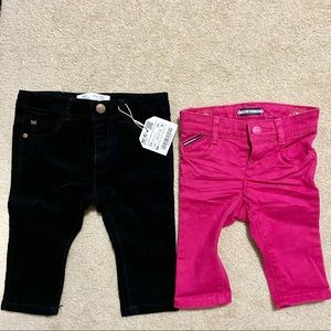 Zara and Hilfiger baby pants 3-6m